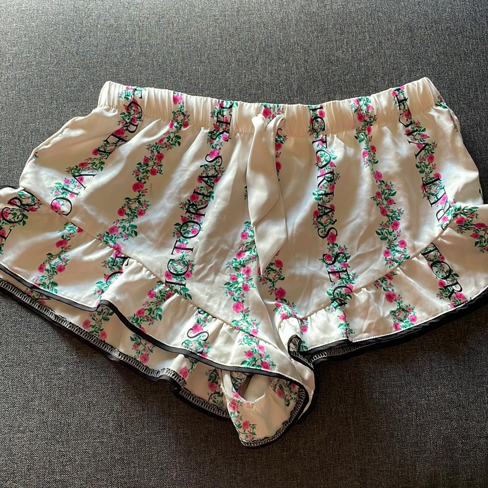 Silk cheeky pajama shorts